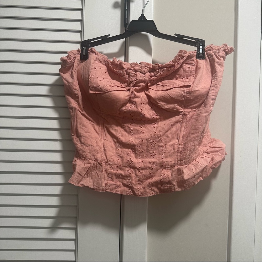 Holiday Strapless corset with bow